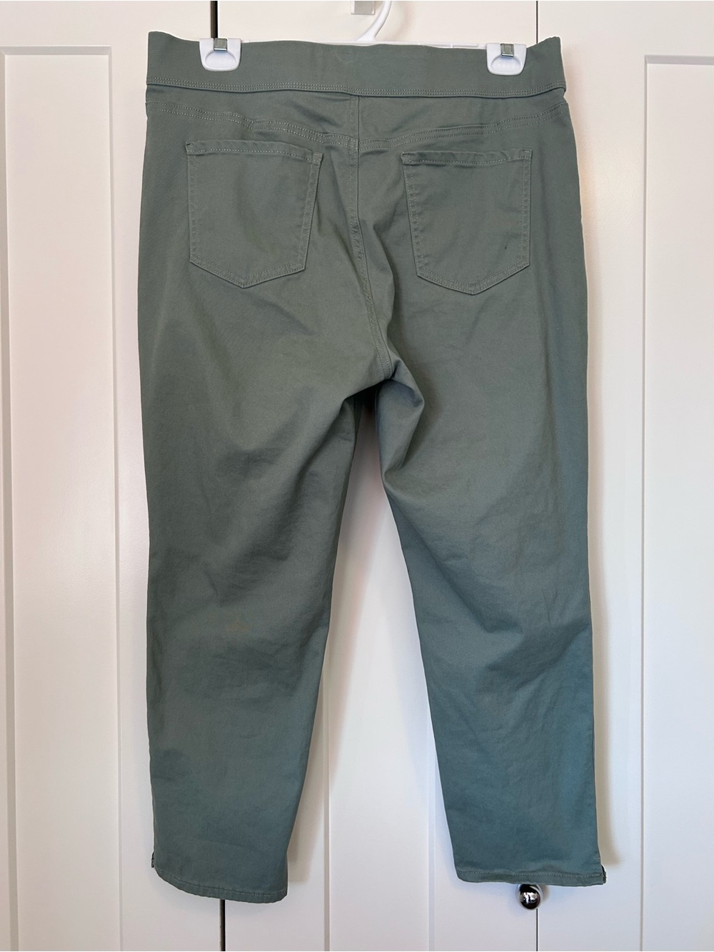 Gloria Vanderbilt All-around Slimming Effect pull on twill pants 14 olive - Picture 3 of 10